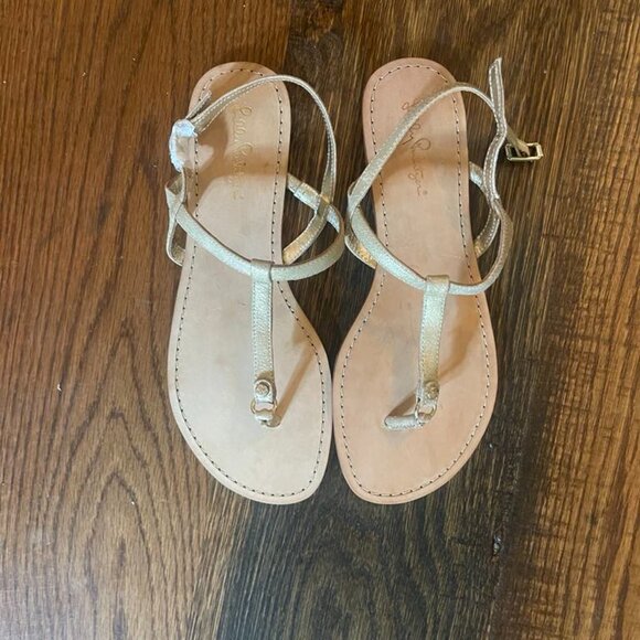 New Lilly Pulitzer Island Sandals with 2 different embellishments, Sz 9.5 & 10 - Picture 5 of 7